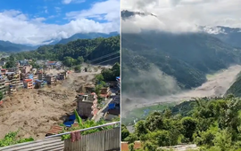 Trời không mưa lớn, nhưng ‘bức tường nước’ có thể cao gần 50m từ đâu ập xuống Nepal?