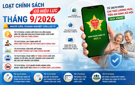 Loạt chính sách mới có hiệu lực từ tháng 9/2026: VNeID thêm quyền lợi đáng chú ý, nhiều hành vi bị phạt nặng
