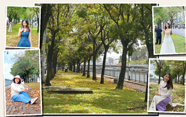 Dù trời âm u, nhiều người vẫn dậy sớm trang điểm, diện áo dài đến ‘con đường mùa thu’ ở TP.HCM chụp ảnh