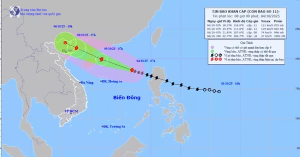 Bão số 11 Matmo có thể giật đến cấp 16, tiếp tục gây mưa lớn