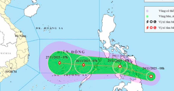 Xuất hiện áp thấp nhiệt đới giật cấp 9, dự báo mạnh lên thành bão số 15, hướng vào Nam Trung Bộ