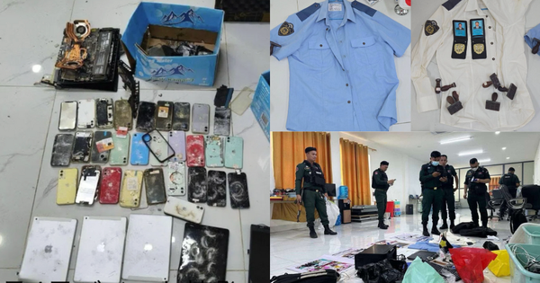 Ập vào 2 tòa nhà cao tầng, phát hiện 658 nghi phạm trong đường dây lừa đảo, thu giữ hàng loạt đồng phục cảnh sát, con dấu, điện thoại...