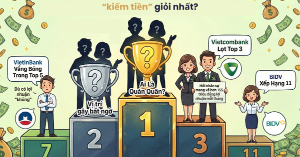 Xếp hạng khả năng “kiếm tiền” của nhân viên ngân hàng: VietinBank, BIDV không vào top 5 dù lợi nhuận khủng; nhân sự Vietcombank mang về 155 triệu/tháng mới lọt top 3
