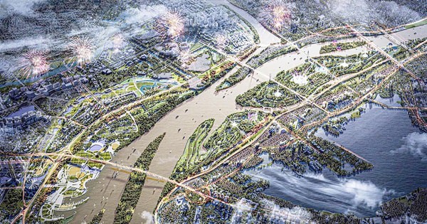 Chi tiết về Trục Đại lộ cảnh quan sông Hồng - dấu ấn biểu trưng, biểu tượng của Thủ đô