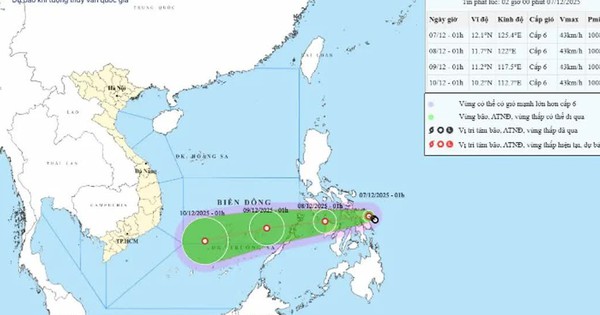 Áp thấp nhiệt đới tiến vào Biển Đông, sức gió giật cấp 8