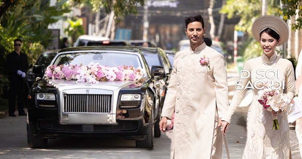 Dàn xe đón dâu hàng chục tỷ trong lễ cưới của Tiên Nguyễn và chồng gốc Dubai