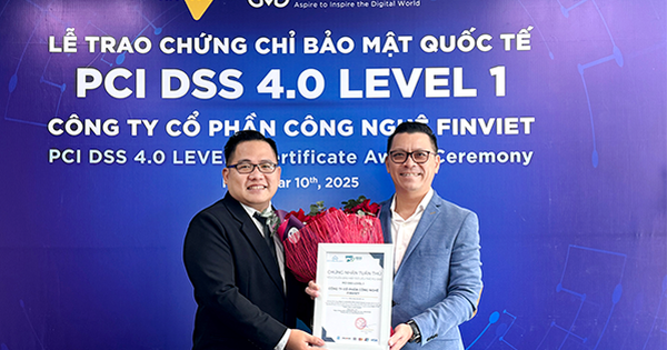 Finviet tự hào nhận chứng chỉ bảo mật quốc tế PCI DSS cấp độ cao nhất