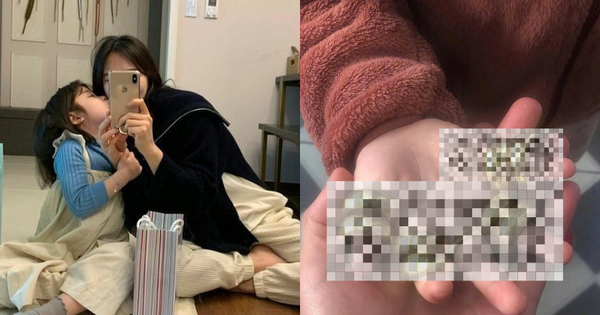 Phóng to bức ảnh của bé gái 4 tuối, thứ đập vào mắt khiến người xem phải nể người mẹ