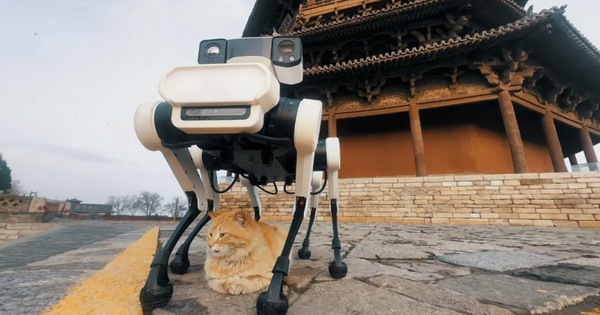 Lenovo dùng robot chó 6 chân tích hợp AI để bảo vệ chùa tháp gỗ cao nhất thế giới