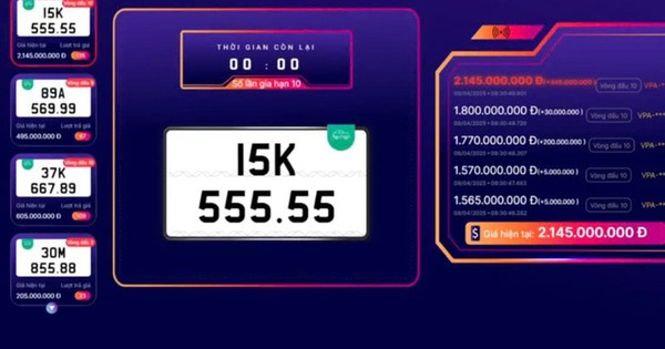 Biển "ngũ quý 5" Hải Phòng gây sốt, giá chốt hơn 2,1 tỷ đồng