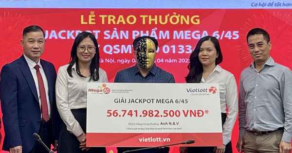 Chơi không quá 50.000 đồng/lần, người đàn ông Hà Nội trúng Vietlott hơn 56 tỷ đồng