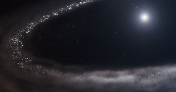 Nước đá văng khắp nơi, "hệ Mặt Trời" mới hình thành