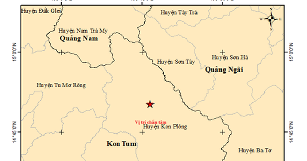 Chưa đầy một tuần, Quảng Nam và Kon Tum ghi nhận 27 trận động đất