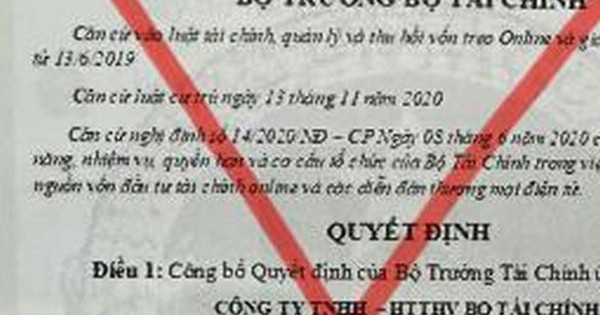 Cảnh báo giả danh Bộ Tài chính để lừa đảo