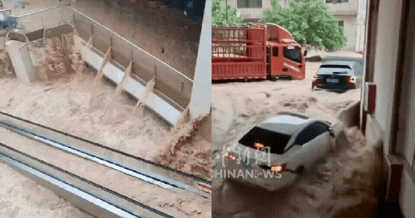 Toàn cảnh lũ lụt lịch sử tại Trung Quốc: Nước đổ như thác tại trung tâm thương mại, cầu cao tốc gãy đôi, xe trôi trên đường