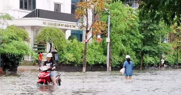 Thành phố Bắc Giang chìm trong "biển nước"