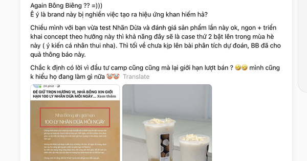 Một thương hiệu trà sữa giới hạn chỉ bán 100 ly...