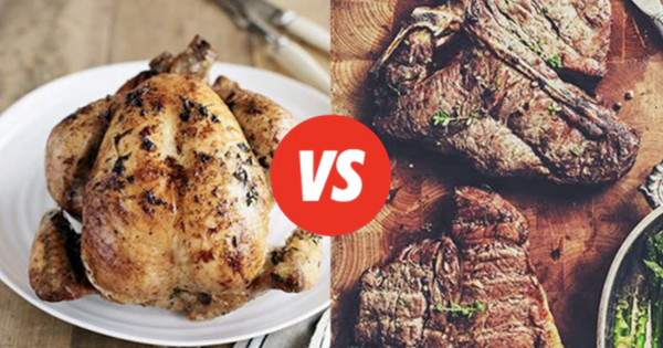 So sánh thịt gà và thịt bò, phát hiện điều bất ngờ