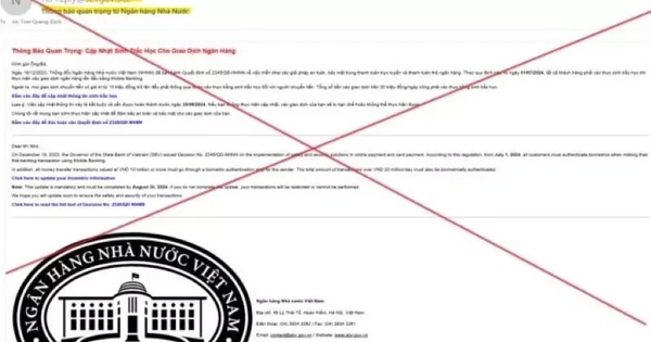 Cảnh báo trang web chứa mã độc, chiếm đoạt tài khoản ngân hàng