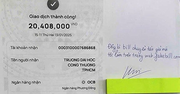 Cảnh báo thủ đoạn làm giả bill chuyển tiền, căn cước công dân