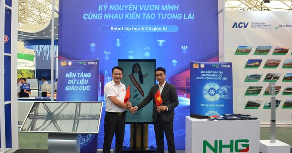 Một tập đoàn giáo dục gây chú ý khi “trình làng” robot lớp học, cô giáo AI tại triển lãm hot nhất dịp Đại lễ 2/9