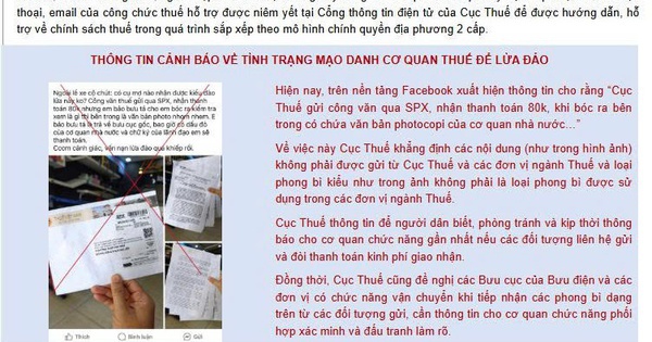 Thuế TP HCM cảnh báo những thủ đoạn lừa đảo mới