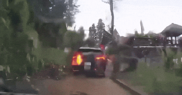 CLIP: Sạt lở ở Sa Pa, một ô tô bị đẩy xuống vực