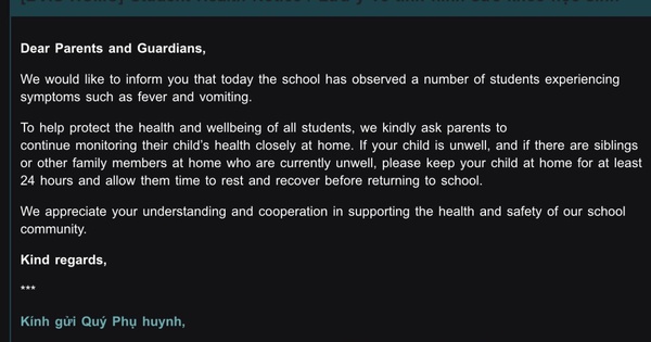 Nghi con bị ngộ độc thực phẩm, phụ huynh bức xúc vì thông báo vô cảm từ trường quốc tế ở TPHCM