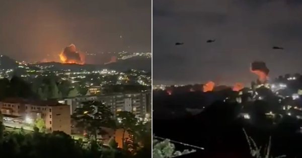 Cột khói cao cùng tiếng nổ lớn làm rung chuyển thủ đô Venezuela