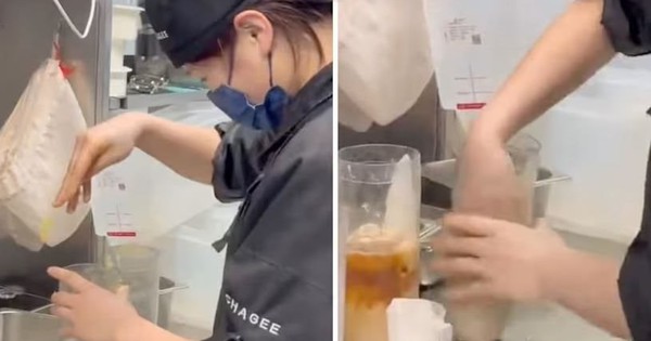 Một nhân viên Chagee tại Trung Quốc dùng...tay trần pha đồ uống, cửa hàng lập tức bị đóng cửa