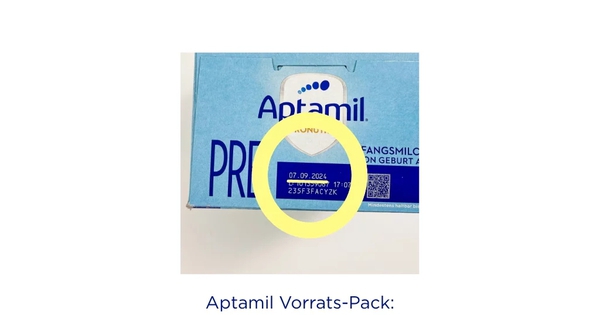 Nóng: Tiếp tục thu hồi một số sản phẩm sữa Aptamil tại Đức và Áo