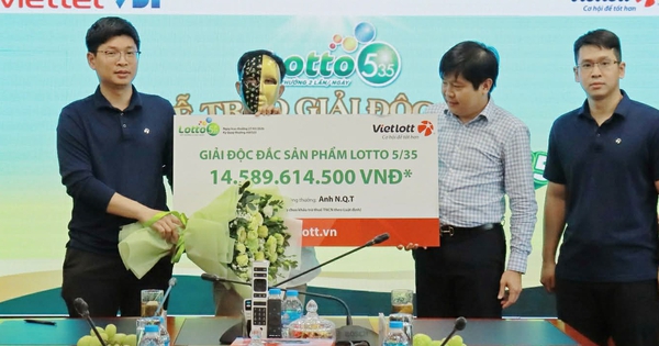 Người chơi An Giang trúng giải Độc đắc Vietlott hơn 14,5 tỷ đồng
