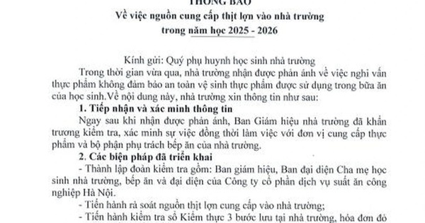 Phụ huynh Hà Nội lo lắng, xin cắt suất ăn bán trú vì nghi ngờ thịt heo bệnh