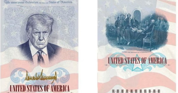 Mỹ phát hành hộ chiếu in hình Tổng thống Donald Trump