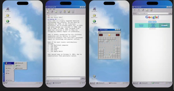 AI Desktop 98: Trí tuệ nhân tạo khoác áo Windows 98, tái hiện hoài niệm thập niên 1990