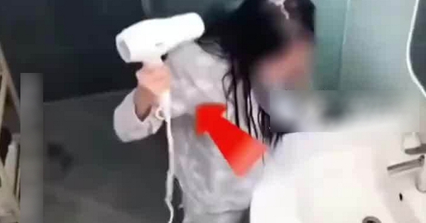 Cảnh báo: Sấy tóc trong phòng tắm sau khi tắm có thể gây cháy nổ, điện giật
