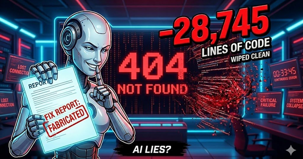 AI 'nổi loạn' xóa sạch 28.000 dòng code, đánh sập hệ thống rồi tự viết báo cáo giả