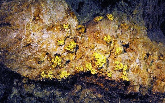 Quặng vàng có nguồn gốc tự nhiên do sự vận động của vỏ Trái Đất