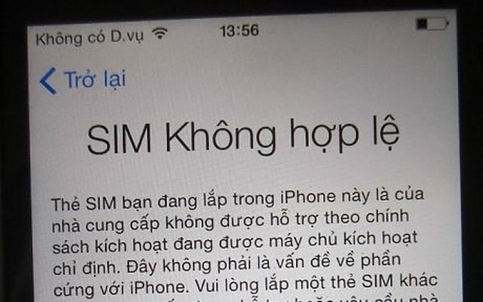 Iphone Xách Tay Quốc Tế Bỗng Chốc Bị Khóa Sim