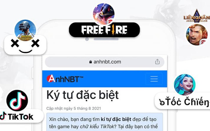 Tạo chất riêng trong game với 1001 kí tự đặc biệt AnhNBT